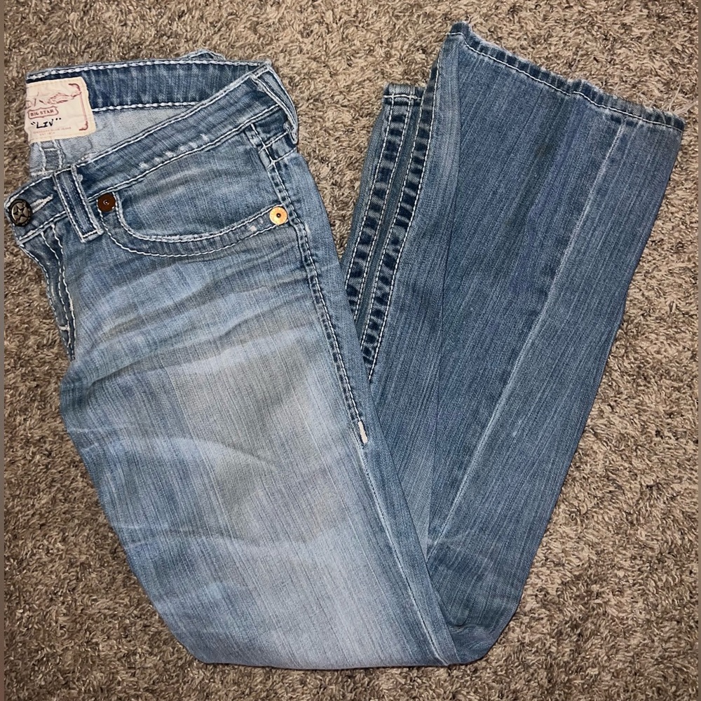 Big Star Women's Boot Cut Liv Jeans in Light Blue Wash